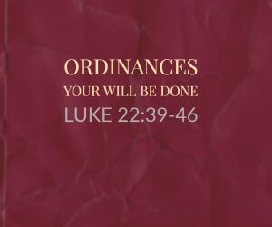 Ordinances – Your Will Be Done