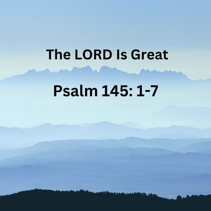  The LORD Is Great